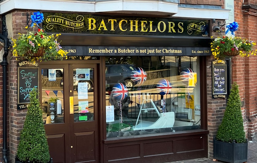 Batchelors Butchers shopfront in Riverhead, Sevenoaks